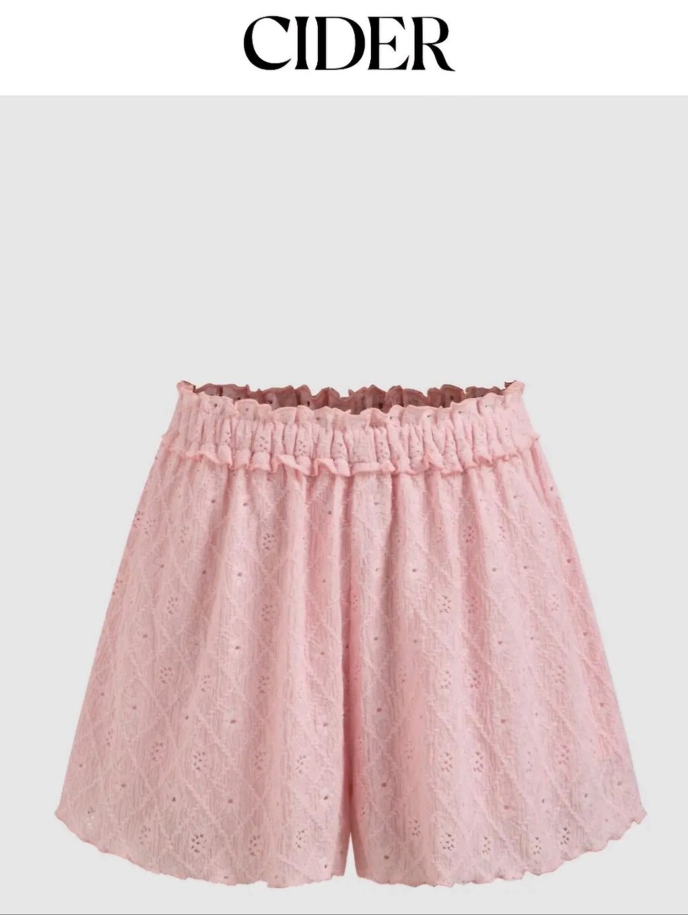 Cider Halter Solid Knotted Crop Top & Low Rise Lettuce Trim Solid Short Set - Picture 8 of 9